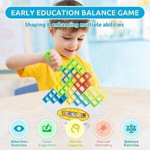 Tetra Tower Stacking Building Balance Block Game (32 PCS) / BRAND NEW